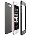 Produktbild Yokata iPhone 7 Plus Hülle + iPhone 7 Plus Panzerglas, Hardcase Schutzhülle 2 in 1 Handyhülle Ultra Dünn Slim 360 Grad Full Body Schutz 2 Teilig Styliche Handytasche Clear Elegant Backcover Anti-Rutsch Kratzfest Hart PC Skin Bumper Handy Tasche Schale Etui für Huawei iPhone 7 Plus Case Cover - Klavier Schwarz