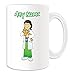 Produktbild Personalised Gift - LARGE Vet Female Black Hair Mug (Career Design Theme, White) - Any Name / Message on Your Unique - Vets4Pets Veterinary Physician Pet Animal Surgeon Veterinarian Cat Kitty White Lab Coat Occupation by UniGift