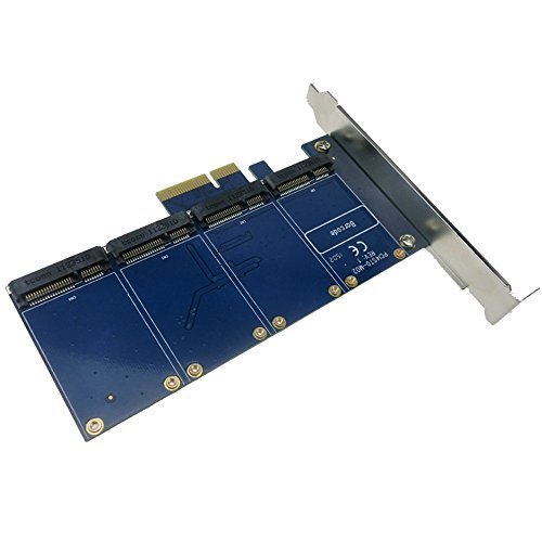 mSATA SSD PCI-e Hybrid Controller Card RAID0 RAID1 RAID10 Marvell HyperDuo SATAIII PCIe flash solutions accelerates databases - 2