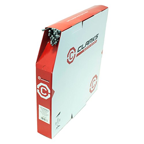 ClarksCycle Systems W6053DDDB Clarks MTB/Hybrid Die/Drawn S/S Inner Brake Wire W1.5 x L20000mm Barrel Nipple Dispenser Box (100pcs) Stainless Steel 100, Silver, NO Size