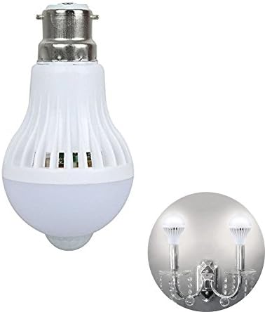 PDFans LED PIR Motion Sensor Light Bulb Energy Saving Automatic Motion Activated Detector Bulb Night Lights for Stairs, Walkway, Yard (5W, B22)