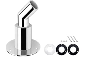NAVESO Durch Rumpf Auspuff Hautanpassung, Standheizung Auspuff Edelstahl 316, Schiffsauspuff Rohrauspuff Schiffshardware Zubehör, Standheizung Zubehör für Boot Auto LKW, 24mm Gebogen