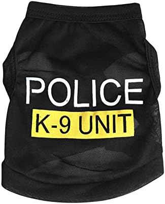 Healthy Clubs Small Dog Cat Vest Police Puppy T-Shirt Coat Pet Clothes Summer Apparel Costumes (S)