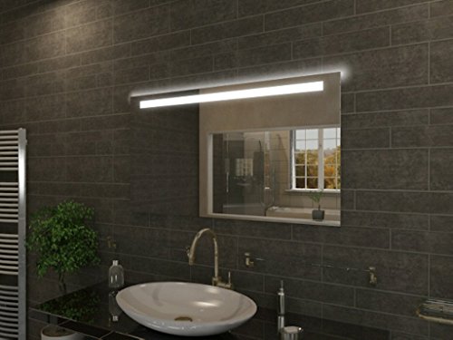 Badspiegel mit Beleuchtung Namus M40L1: Design Spiegel für Badezimmer, beleuchtet mit LED-Licht, modern – Kosmetik-Spiegel Toiletten-Spiegel Bad Spiegel Wand-Spiegel - 6