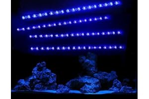 creative lights - Licht & Design Aquarium Mondlicht 4 x 30 cm LED LICHTLEISTE Komplettset INKL. NETZTEIL Flexi-Slim BLAU
