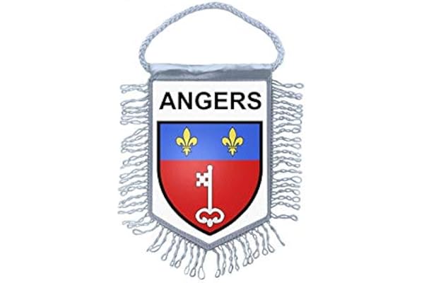 Akachafactory Fanion Mini Drapeau Pays Voiture Decoration Souvenir Blason France Angers