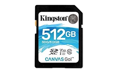 Kingston Tarjeta SD -( SDG/512GB ) SD Canvas Go! Idéal pour les Appareils Photos DSLR; les Drones et Autres Appareils Compatibles avec les Cartes SD
