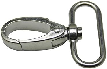 Ruihai Silvery 1.5" Inside Diameter Oval Ring Large Olive Buckle Lobster Clasps Swivel Snap Hooks Pack of 4