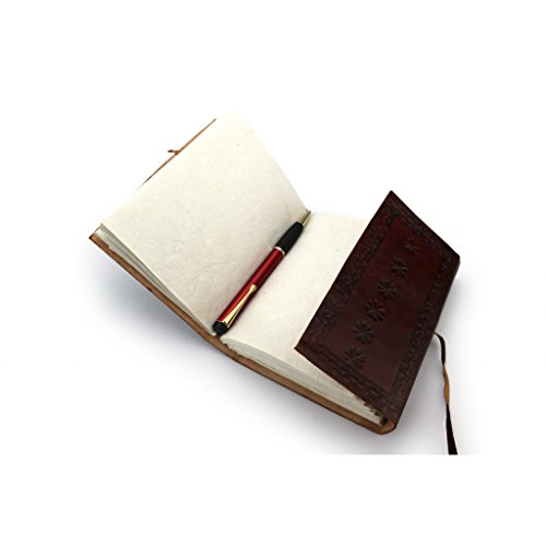 A.P. Donovan – Notizbuch mit Leder-Einband – journal diary – kalender, Organizer – leeres Buch, Reise-Tagebuch – Braun, DIN A6 - 3