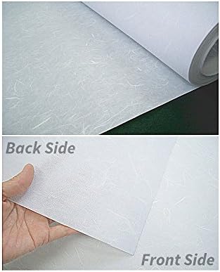 NaRaOn HanJi Korean Traditional Mulberry Paper Hanji Double Layer Coated Hanji & Natural Textile White Double Layer 98 x 2000cm