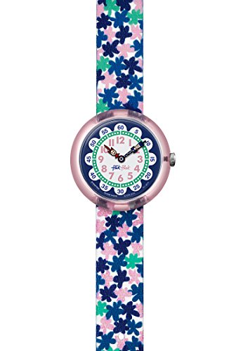 Flik Flak Mädchen Analog Quarz Uhr mit Stoff Armband FBNP080