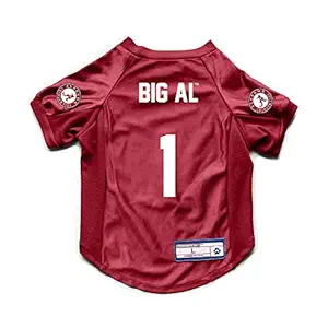 Littlearth NCAA Alabama Crimson Tide Pet JerseyJersey Stretch, Team Color, Medium