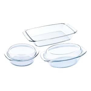 Kaiserhoff Glas Bräter, Auflaufformen SET 5-tlg inklusive