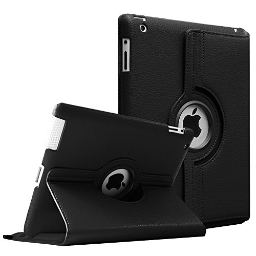 Fintie iPad 2/iPad 3/iPad 4 Hülle - 360 Grad rotierende Schutzhülle mit Standfunktion Smart Cover Case Tasche Etui mit Auto Schlaf / Wach Funktion für Apple iPad 2,iPad 3 & iPad 4th Generation mit Retina Display - Schwarz