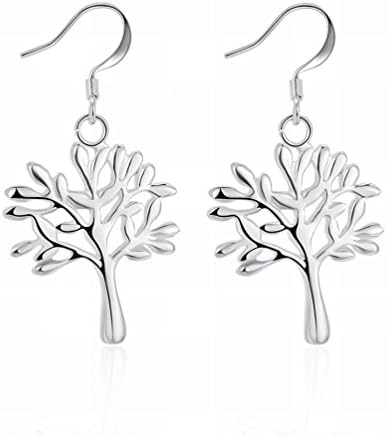a Pair of Fashion Exquisite Fashion Earrings Life of the Tree Ladies / Stainless Steel / Anti-allergic / Silver Flashing / Small Exquisite / Hook Earrings,Figure