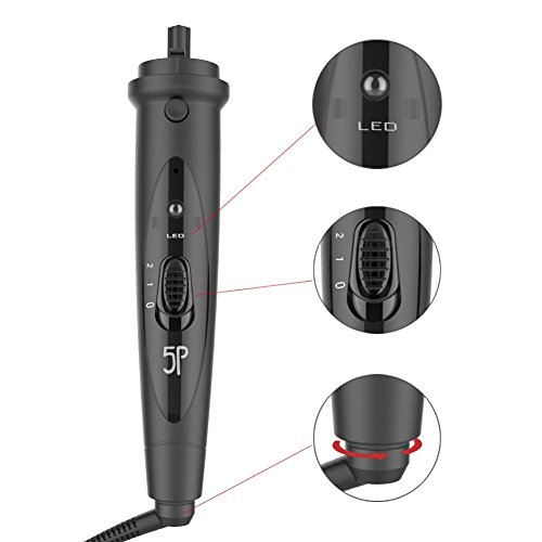 Lockenstäbe, Askliy 5 in 1 Multifunktions Austauschbare Lockenwickler Kit Hair Curler - 4