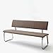 Produktbild Pharao24 Polsterbank in Cappuccino modern Breite 155 cm 3 Sitzplätze