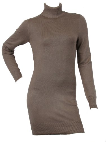 Preisvergleich Produktbild Love Lola Damen Kleid, Einfarbig, Braun - Mink, 16