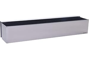 ‎VIVANNO VIVANNO Blumenkasten Balkonkasten Pflanzkasten V2A Edelstahl Binox - 17 x 100 x 17 cm