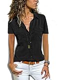 【Service】 Wenn Sie Fragen zu habenDamen Bluse Button Down Basic Kurzarm Tops T-Shirt Stretch Baumwolle Hemdbluse Business Blusen fürs Büro, kontaktieren Sie uns bitte per E-Mail, wir werden Ihnen innerhalb von 24 Stunden antworten.