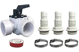 Well2wellness® Bypass - Kit de 8 piezas de derivación de PVC de alta calidad, calentador solar para piscina