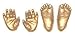 Basic Baby Casting Kit Materials (3D Handprint & Footprint Casts Kit) with Metallic Silver & Gold paint by BabyRice