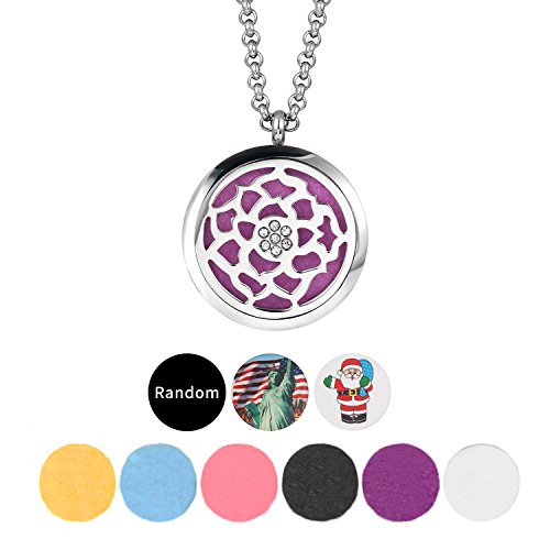 Preisvergleich Produktbild Weeno Duftstofflocket Aroma Locket Aromatherapie ätherisches Öl Diffusor (Rose)