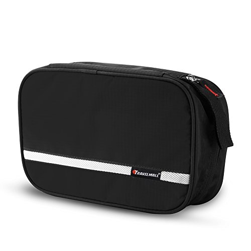 GHB Kulturtasche wasserdichter Kulturbeutel faltbare Kosmetiktasche zum Aufhängen für Herren und Damen Schwarz