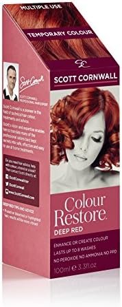 Colour Restore Deep Red Hair Infusion and Toner For Red Heads - Replenish Depleted Red Pigments Without Using Perm Colours - Adds Red Tones to Mid Blondes and BrunettesBy Scott Cornwall