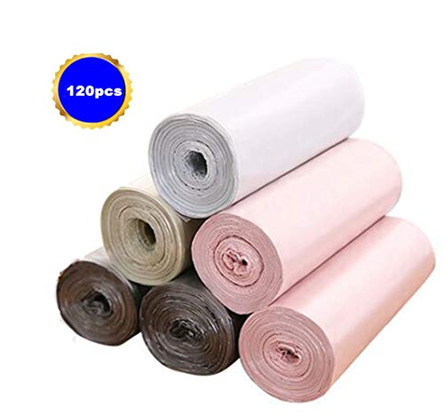 [Paquete de 6] Bolsas de Basura de Colores sin Asas, Cubo de basura de plástico Liners, Rollo de bolsa de basura para la sala de estar, baño, cocina.