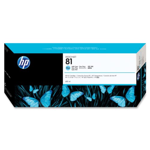 HP N°81 Cartouche d'encre d'origine Cyan clair C4934A
