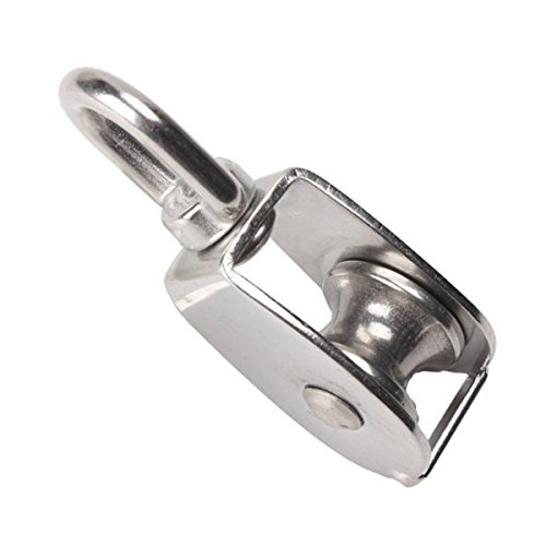 WINOMO 25mm drehbar Edelstahl Drahtseil Single-sheaved Riemenscheibe Roller - 2