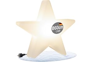8 seasons design Weihnachtsstern 60 cm Shining Star, E27, Leuchtmittel warmweiß, winterfest, LED Stern für außen (Garten, Terrasse, Balkon) und innen – Weihnachtsbeleuchtung outdoor