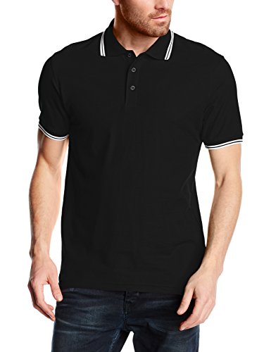 Book's Cover of Fruit of the Loom  Premium Tipped  Polo  Col Polo  Manches Courtes  Homme  Noir BlackWhite  XLarge