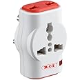 RCI Glaze 3 pin Universal Multi-Plug 6A Travel Adapter with Indicator