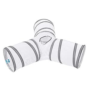 Zerodis Túnel para Gatos de 3 vías, Juguete Plegable para Jugar al túnel del Gato Juego Interactivo Juguete con Tubo de Gato Juguete para Mascotas al Aire Libre para Interiores Gatitos (01#)