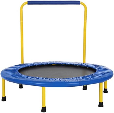 Busyall Kids Trampoline Rebounder Trampoline with Handle for Kids Exercise Indoor Trampoline Garden Trampoline (Blue)
