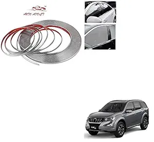 Auto Addict Car Side Window Door Beading Roll 14MM Silver Chrome Strip 20 Metres for Mahindra XUV 500 New