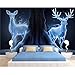 Price comparison product image 3D Mural Wallpaper Forest Animals Home Decoration Murals for Living Room 3D Background Wallpaper Home Improvement(W)250X(H)175Cm