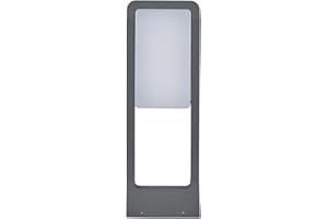 Topmo-plus LED Poste Iluminación Poste de Exterior Luz Aluminio/LED bridgelux COB/Poste de Patio en Moda Impermeable paisaje/Caminos/Patio IP65 (25W aluminio/PC blanco cálido)