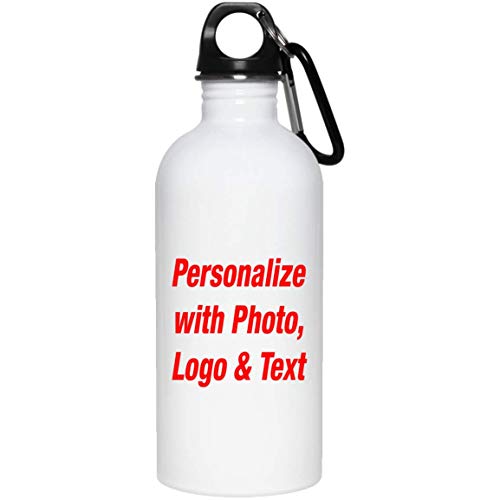 Regalo Personalizzato Aggiungi Foto Testo Logo - Personalized Gift ADD Your Photo Text - Borraccia Acciaio Inossidabile Termico - Regalo per Compleanno Anniversario Festa della Mamma del papà Pasqua