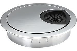 NTRUXZP Pasacables Metal Diámetro Ø 50 mm negro mate con junta de cepillo Pasacables Exterior Ø 56 mm Pasacables Metal Pasacables Metal l Pasacables Metal