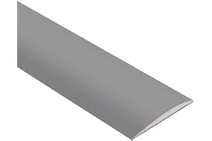 IGTOPS Profil przejściowy 4 m x 4 cm, samoprzylepny, winylowa listwa przejściowa, rysunek słojów drewna, listwa przejściowa, samoprzylepna, listwa podłogowa (szara, 4 m x 4 cm)