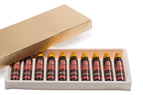 Tónico líquido extracto de Ginseng Rojo, 10 viales de 20 ml