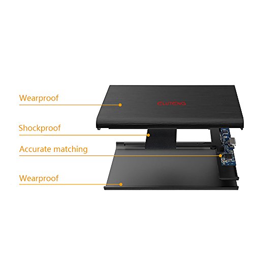 ELUTENG Externe Festplatten Gehäuse USB3.0 zu SATA3.0 Hard Disk Enclosure für 2.5 Zoll HDD / SSD Gehäuse Werkzeuglos in Schwarz - 5
