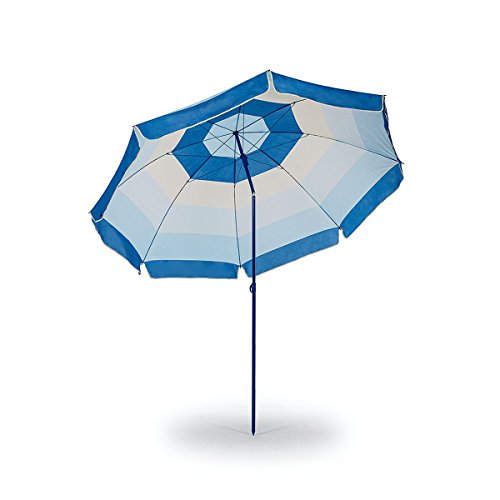 Homekraft MAUI SUN Strandschirm Sonnenschirm Gartenschirm 240 cm Balkonschirm Terrasseschirm (Blau)