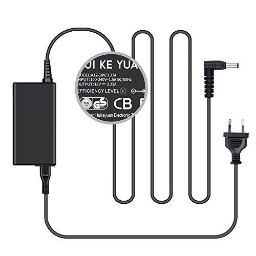 [TUV GS LISTED] HUIKEYUAN 18V 3,33A Netzteil Ladegerät AC Adapter Ladekabel für Beats By Dr Dre Beatbox Lautsprecher (EU-Kabel enthalten)