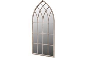 vidaXL Miroir Murale de Jardin Arche Rustique Couloir Terrasse Patio Balcon