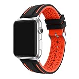 Yallylunn Sport Silicone Bracelet Watch Band Wrist Strap Gesundheits und Fitness Smartwatch Beobachten for Apple Watch Series 1/2/3 42mm