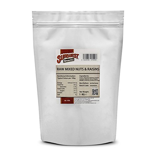 Sunburst Snacks Raw Mixed Nuts & Fruit, Unsalted, 500g